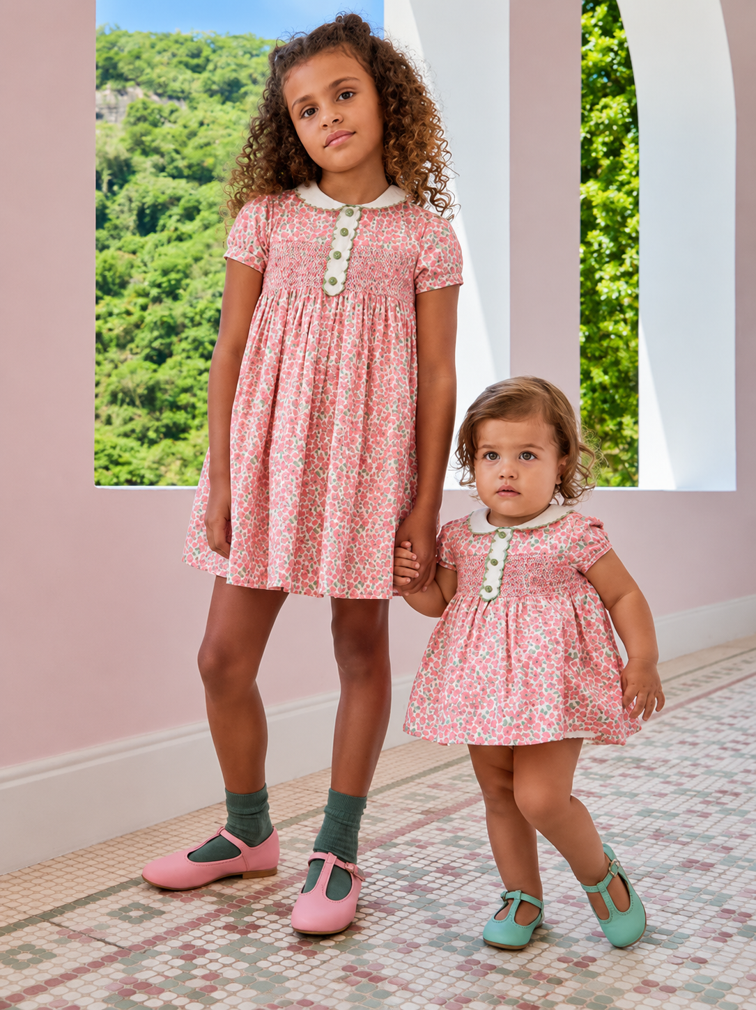 Coco Smocked Dress | Red Floral