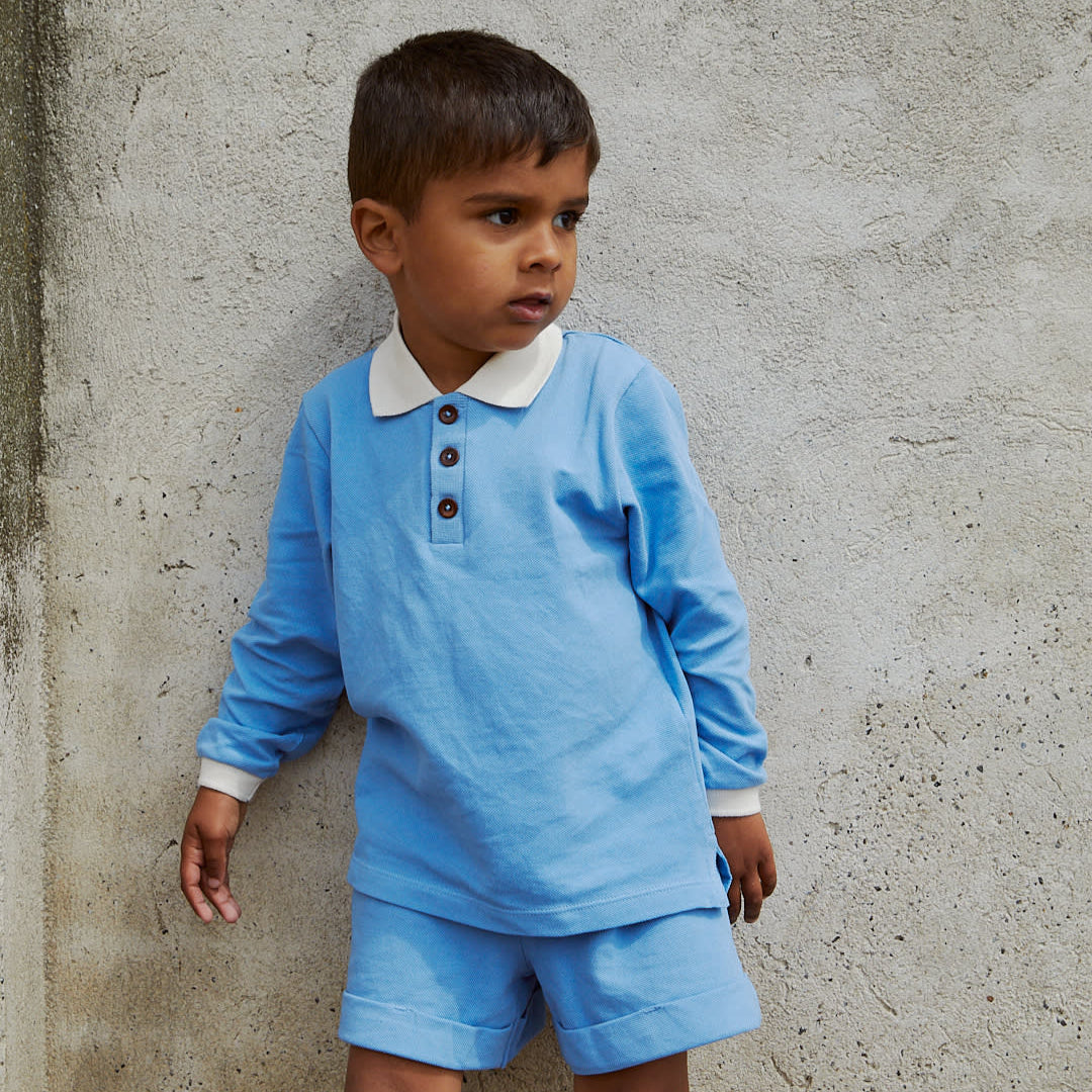 Pique Polo Shirt | Sky Blue