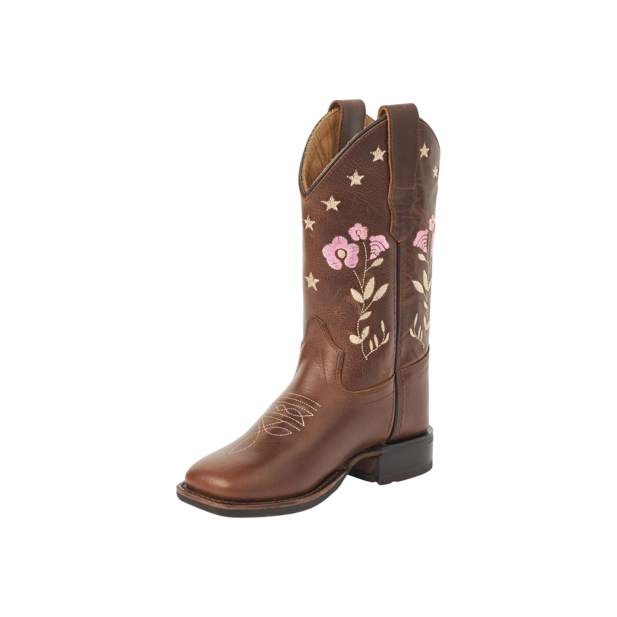 Flower Cowboy Boots | Dark Brown