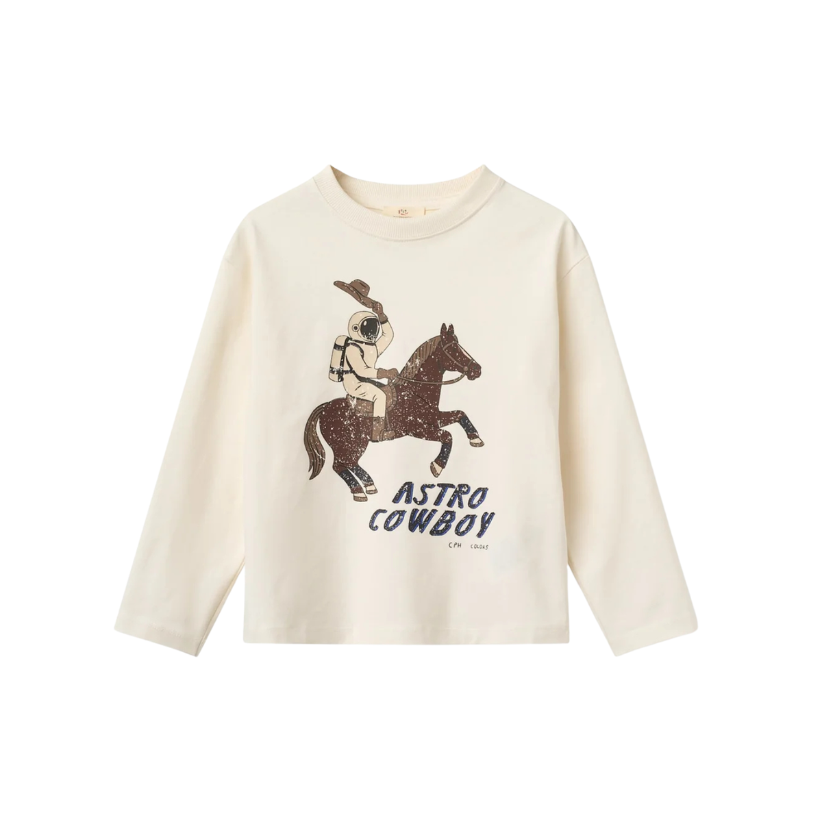 Printed Long Sleeve T-shirt | White