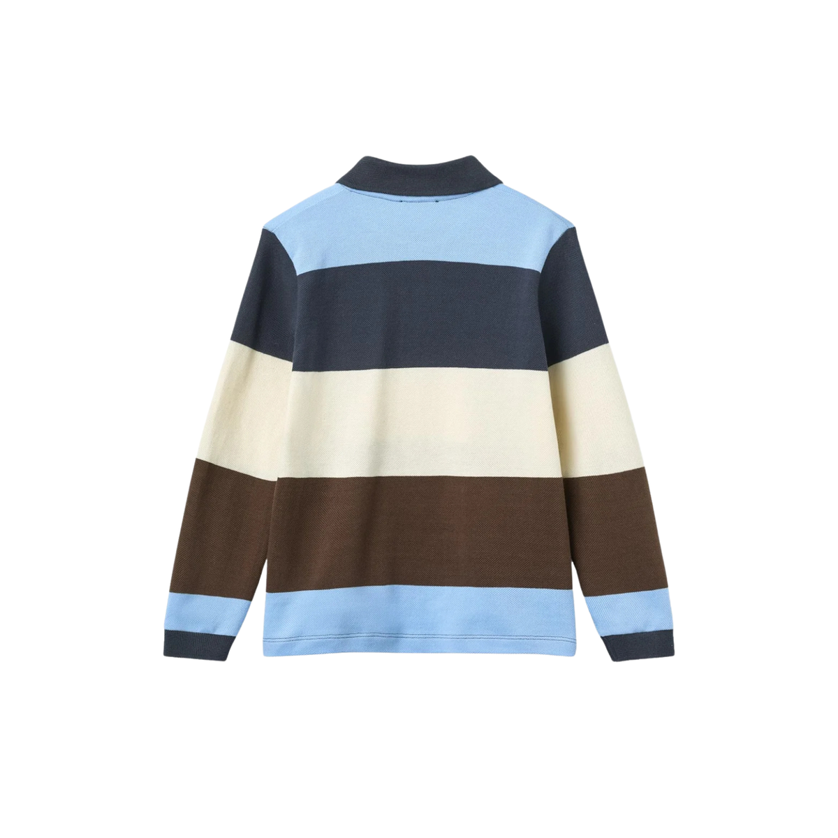 Stripe Pique Polo | Brown