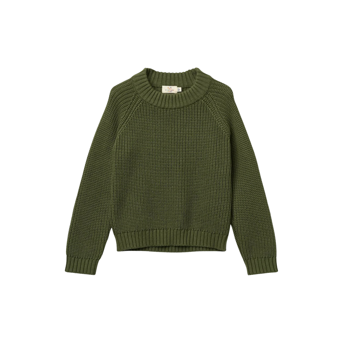 Classic Knitted Rib Sweater | Dark Green
