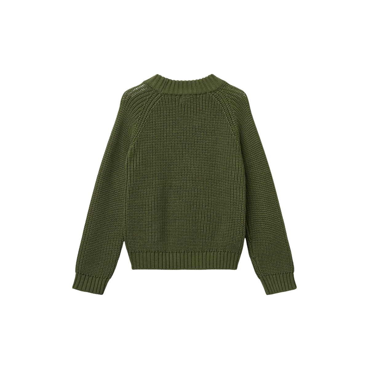 Classic Knitted Rib Sweater | Dark Green