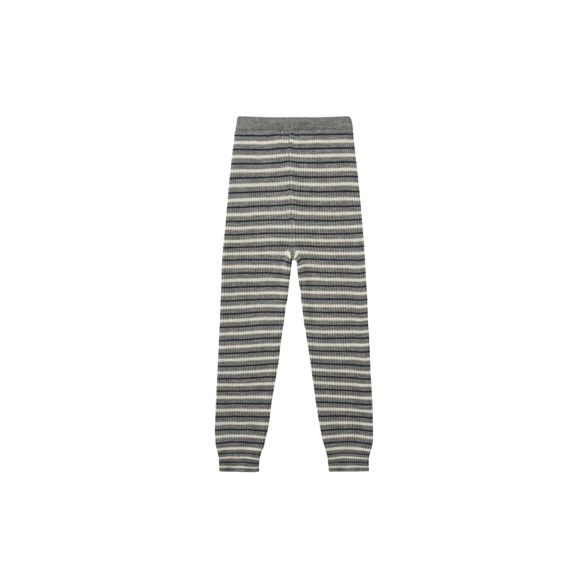 Merino Rib Leggings | Grey Stripe