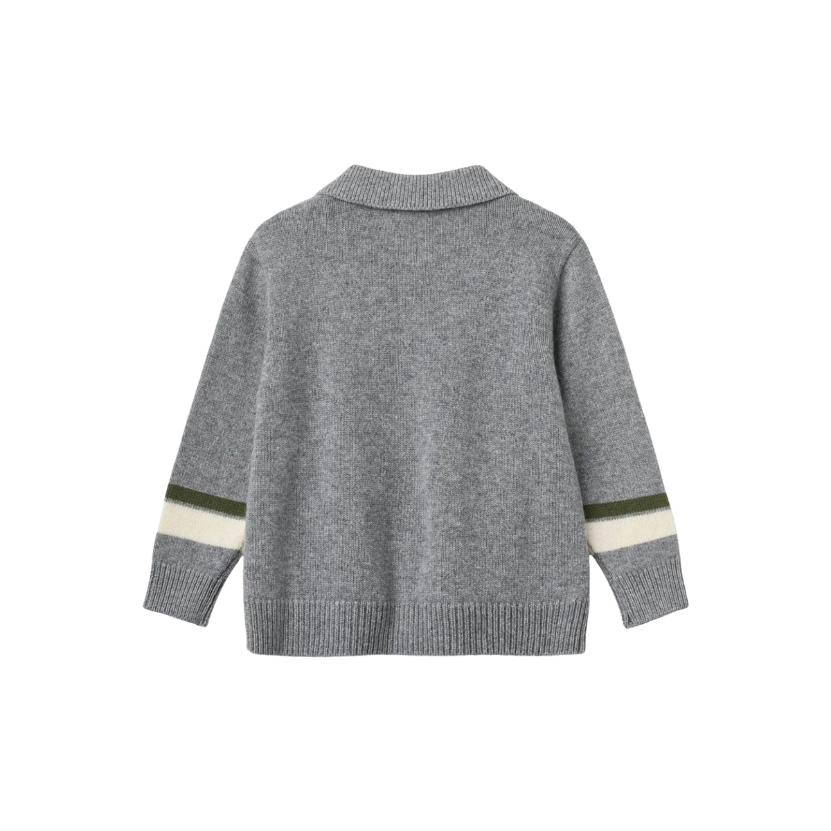 Cashmere High School Cardigan | Grey Melange