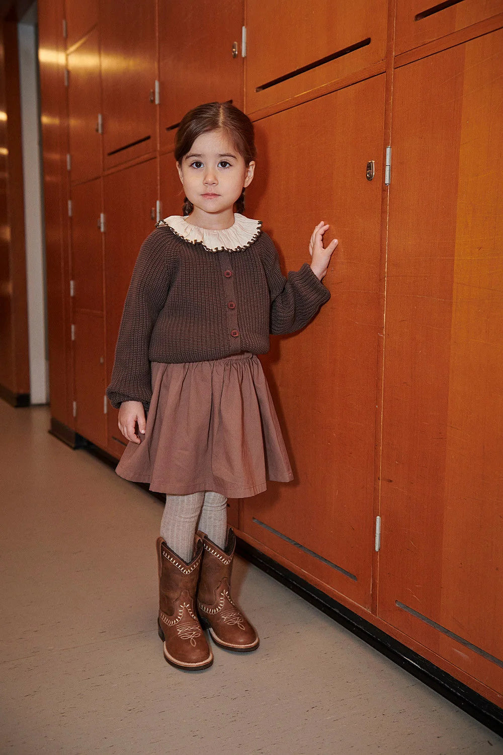 Twill Skirt | Walnut