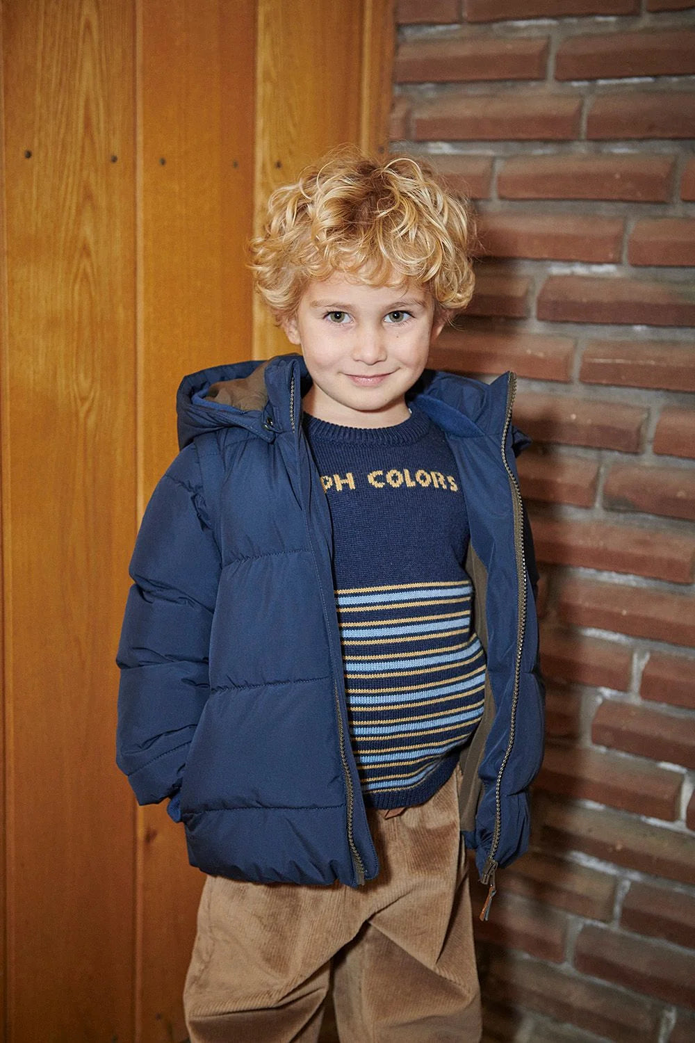 Puffer Jacket with Removable Sleeves | Navy