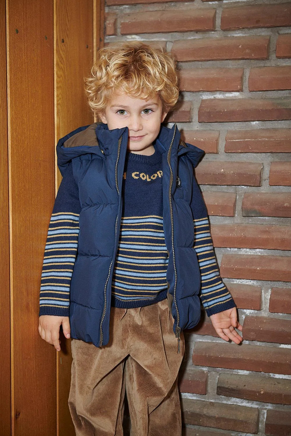 Puffer Jacket with Removable Sleeves | Navy