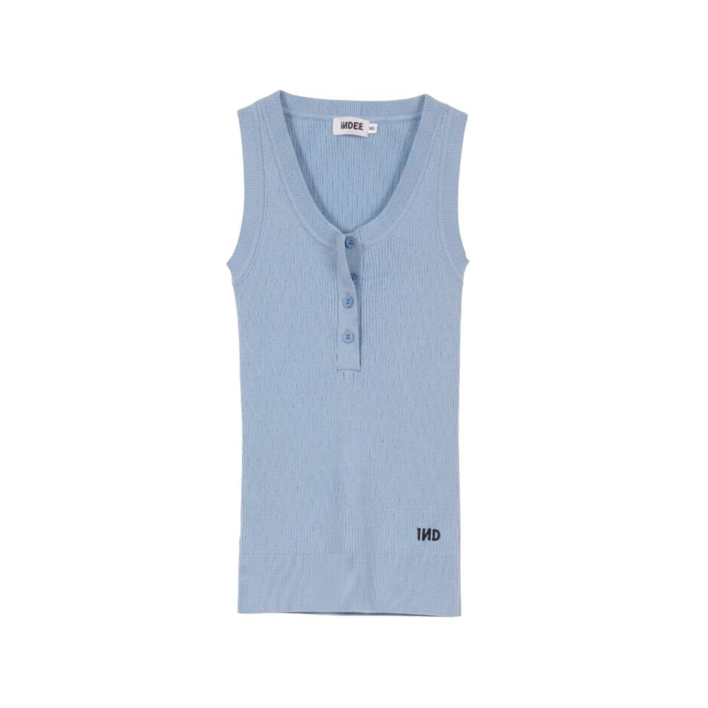 Volga Knitted Tank Top | Sky Blue