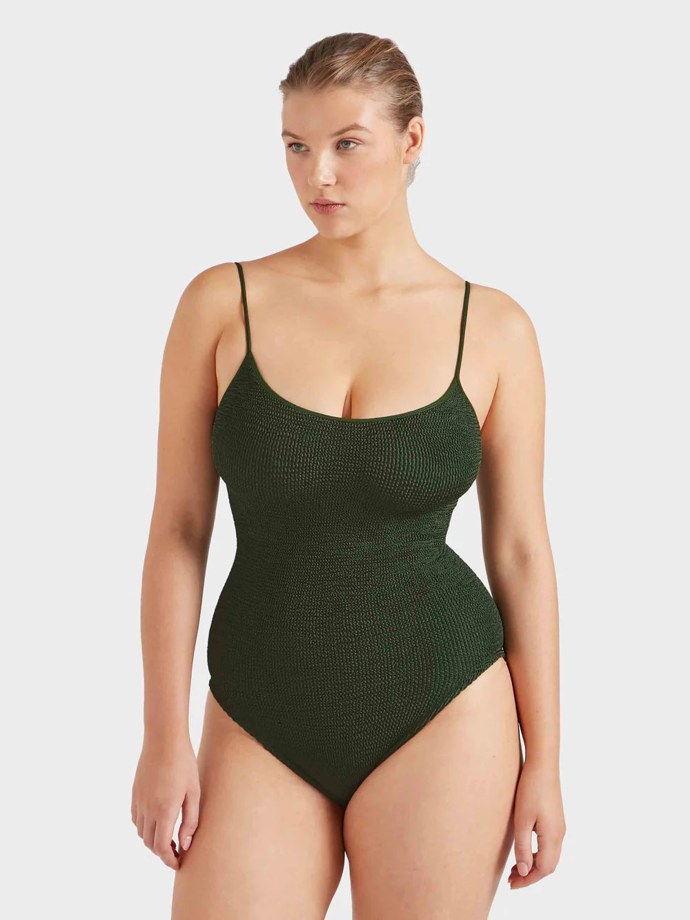 Womens Coverage Pamela Swim | Metallic Khaki