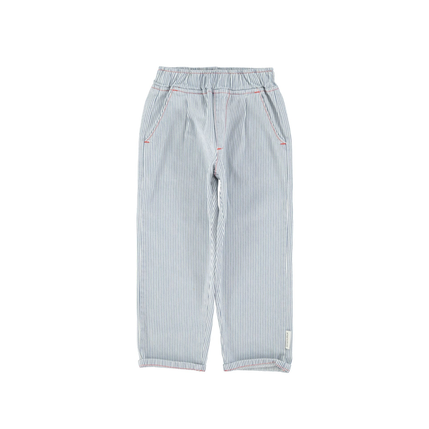 Striped Unisex Trousers | Ecru/Indigo