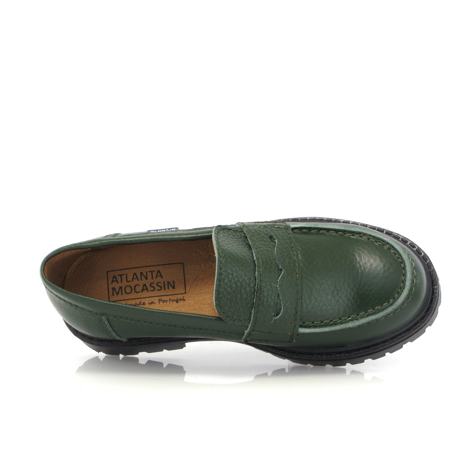 College Loafer | Green Grainy
