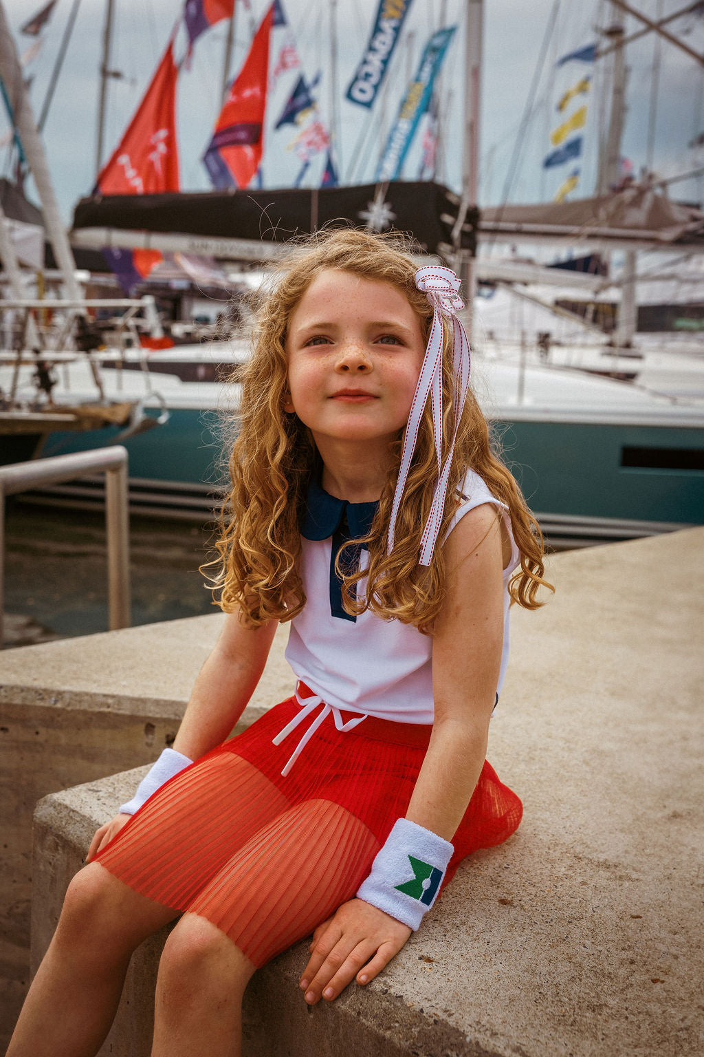 Girls Pleated Skort | Red