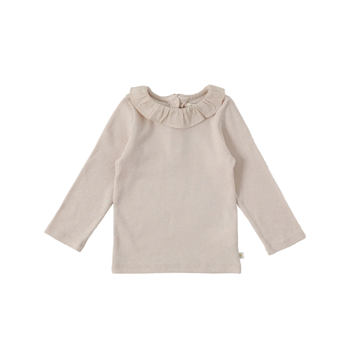 Ribbed Ruffle Twinset | Grayish Pink
