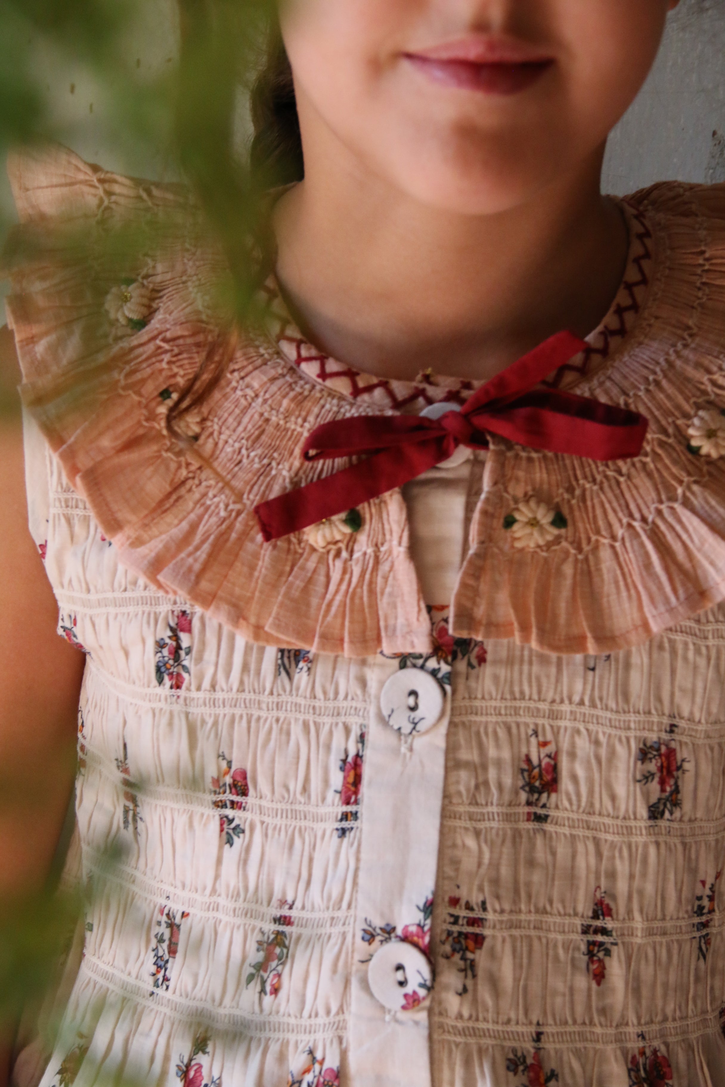 Dress with Hair Clip | Garden Flowers