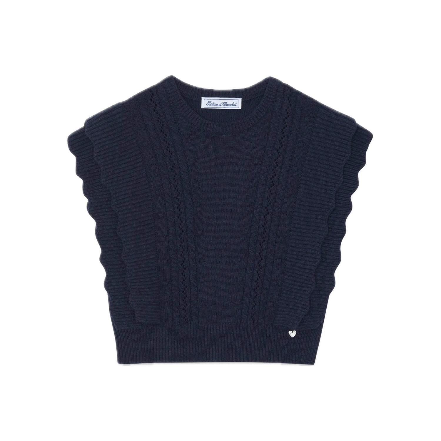 Sleeveless Cardigan | Marine