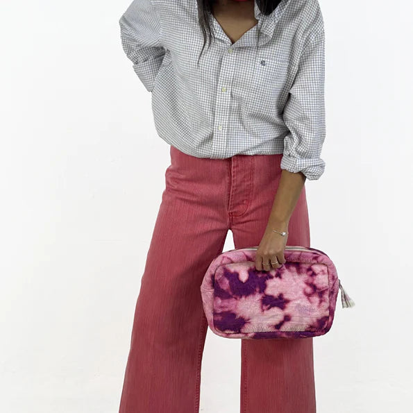 Oona Tie & Dye Pouch | Pink Sunset