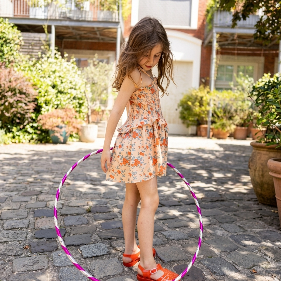 Eden Bouquet Dress | Nude Orange