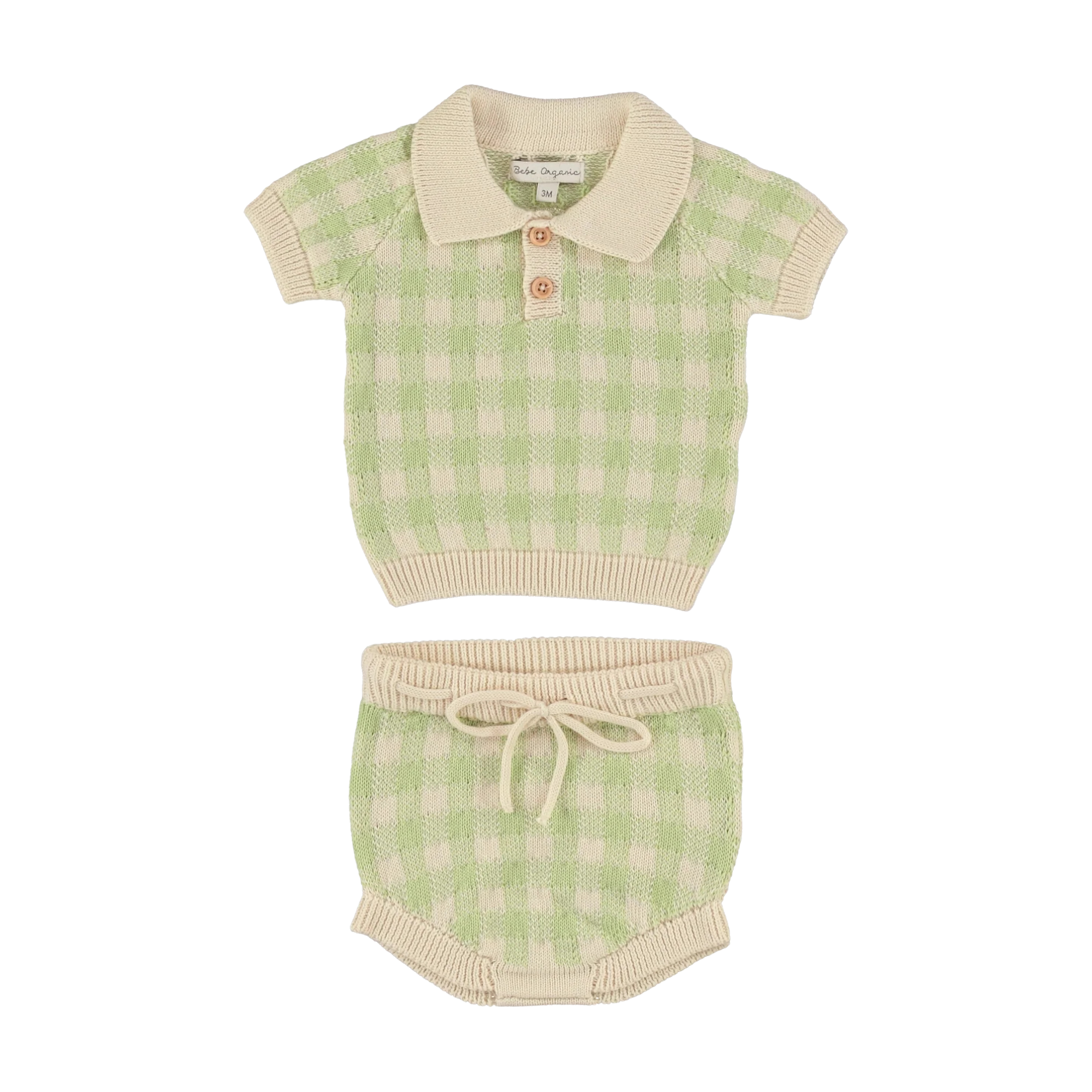 June Baby Set | Gingham Knit