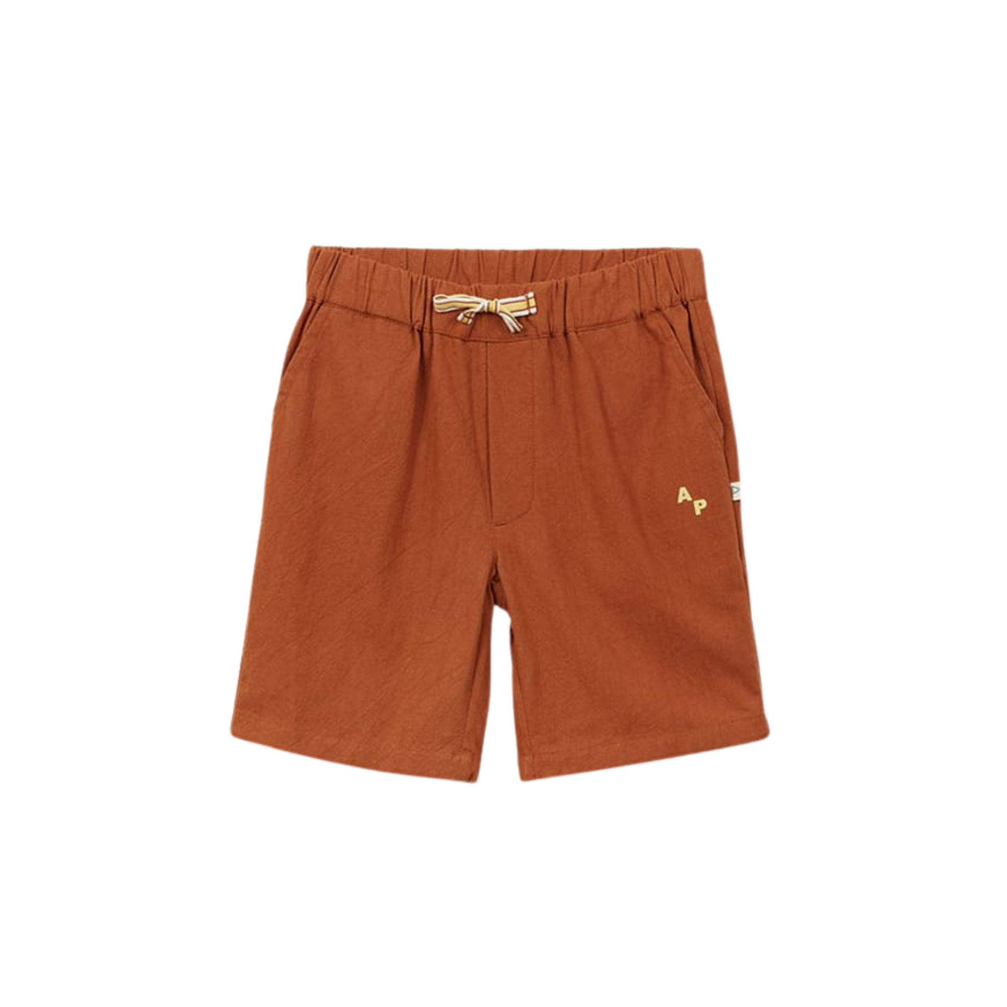 Rustic Cotton Bermuda Shorts | Marron