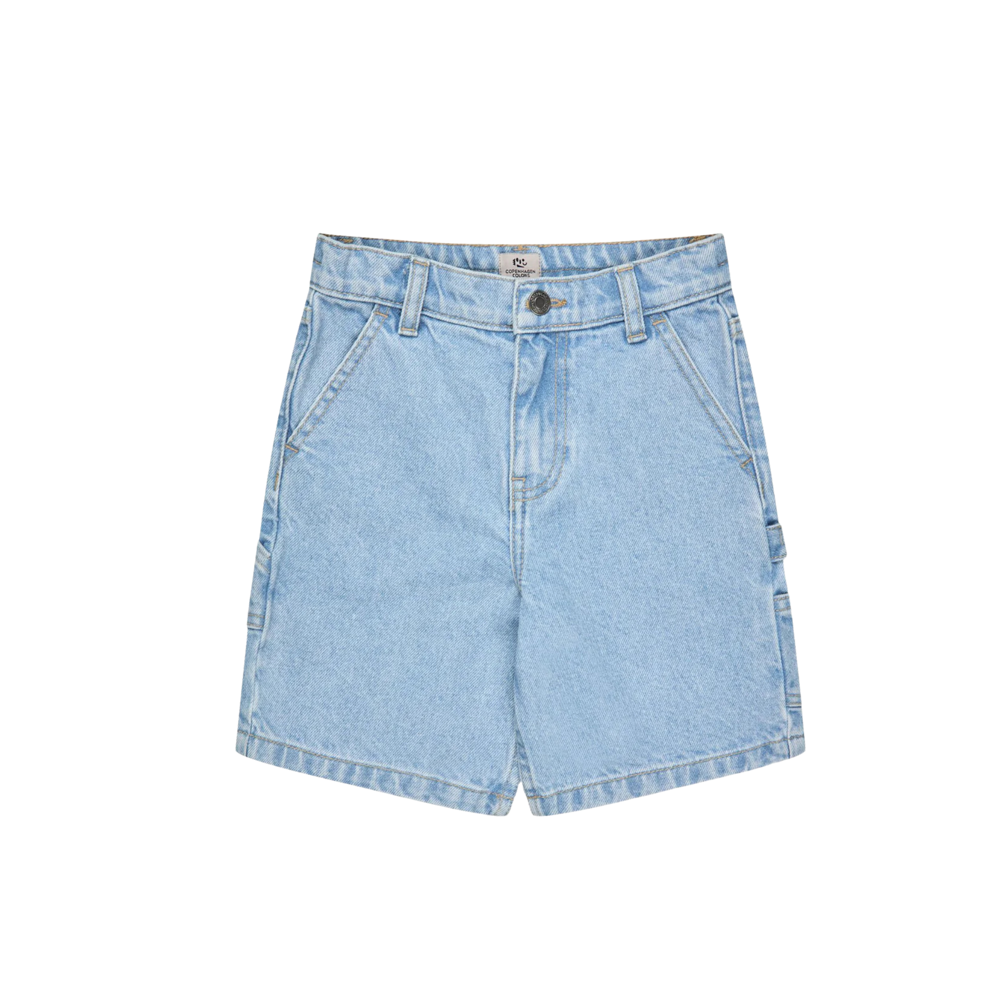 Denim Cargo Shorts | Light Blue Indigo Washed