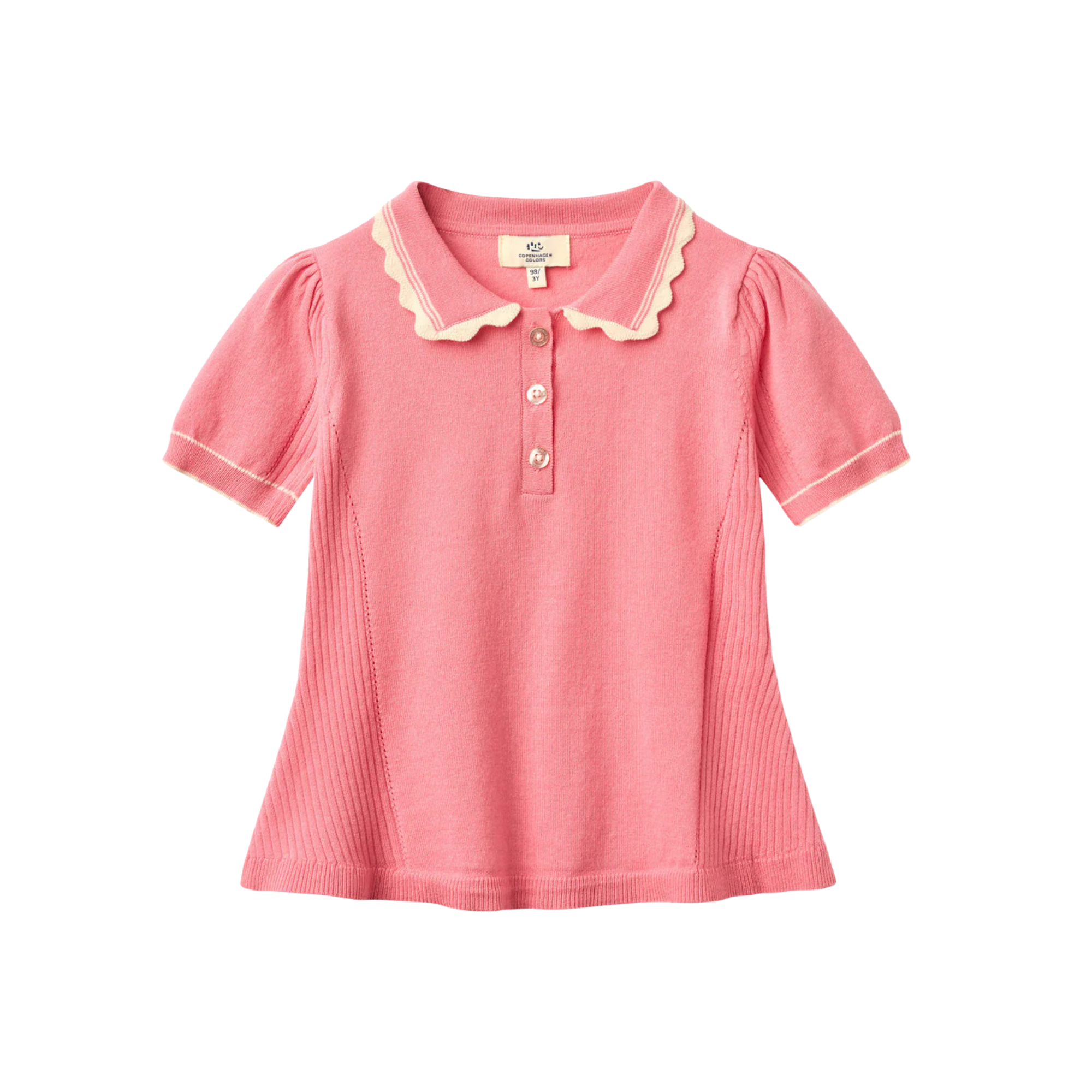Knitted Peplum Blouse | Pink