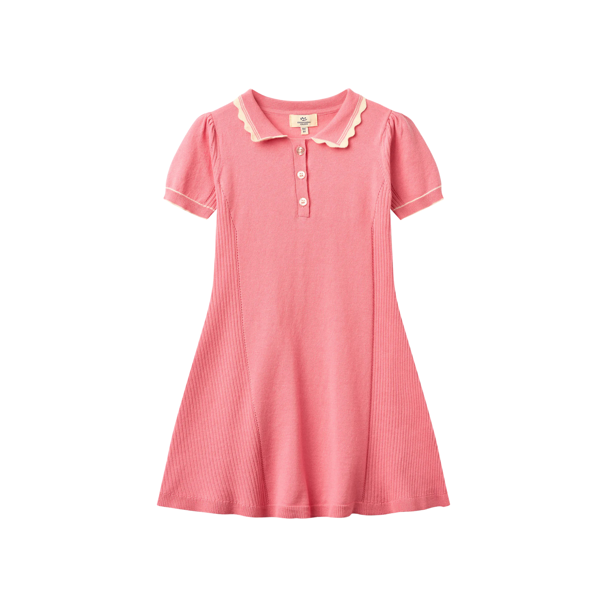 Knitted Peplum Dress | Pink