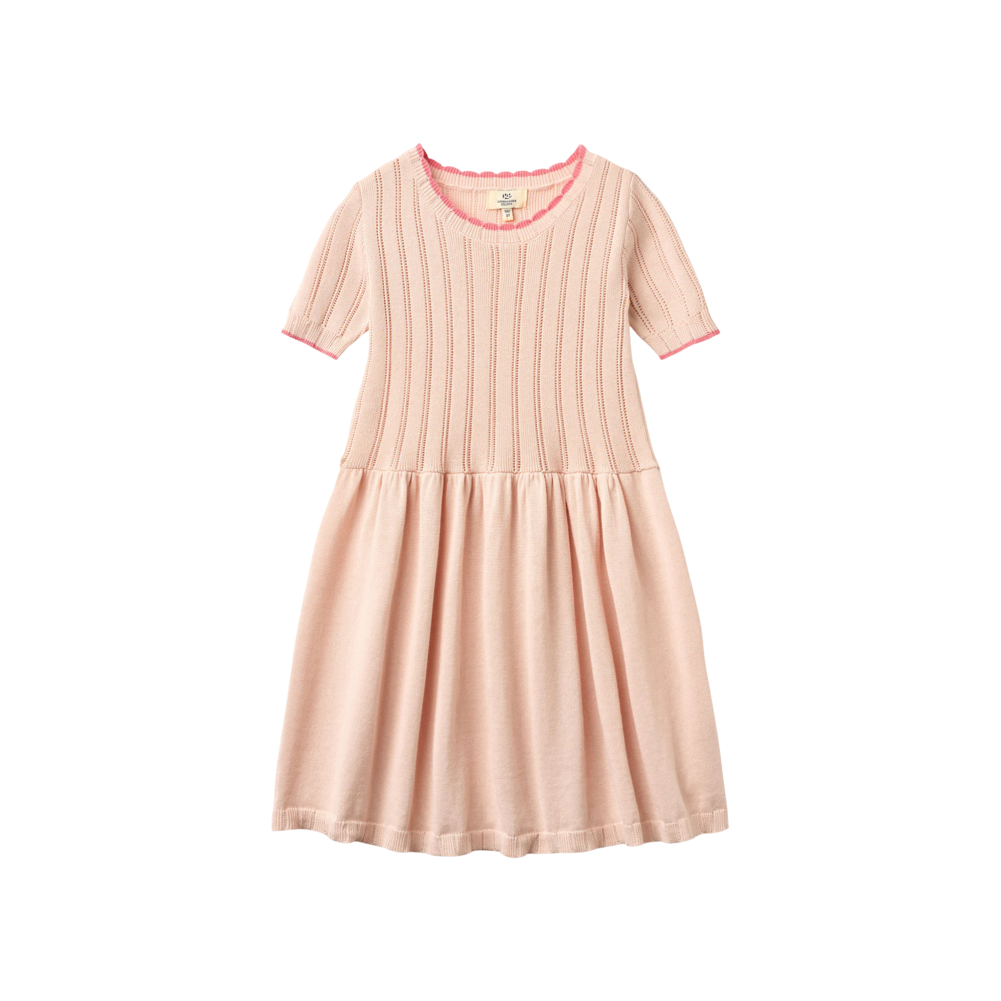 Knitted Pointelle Dress | Dusty Rose