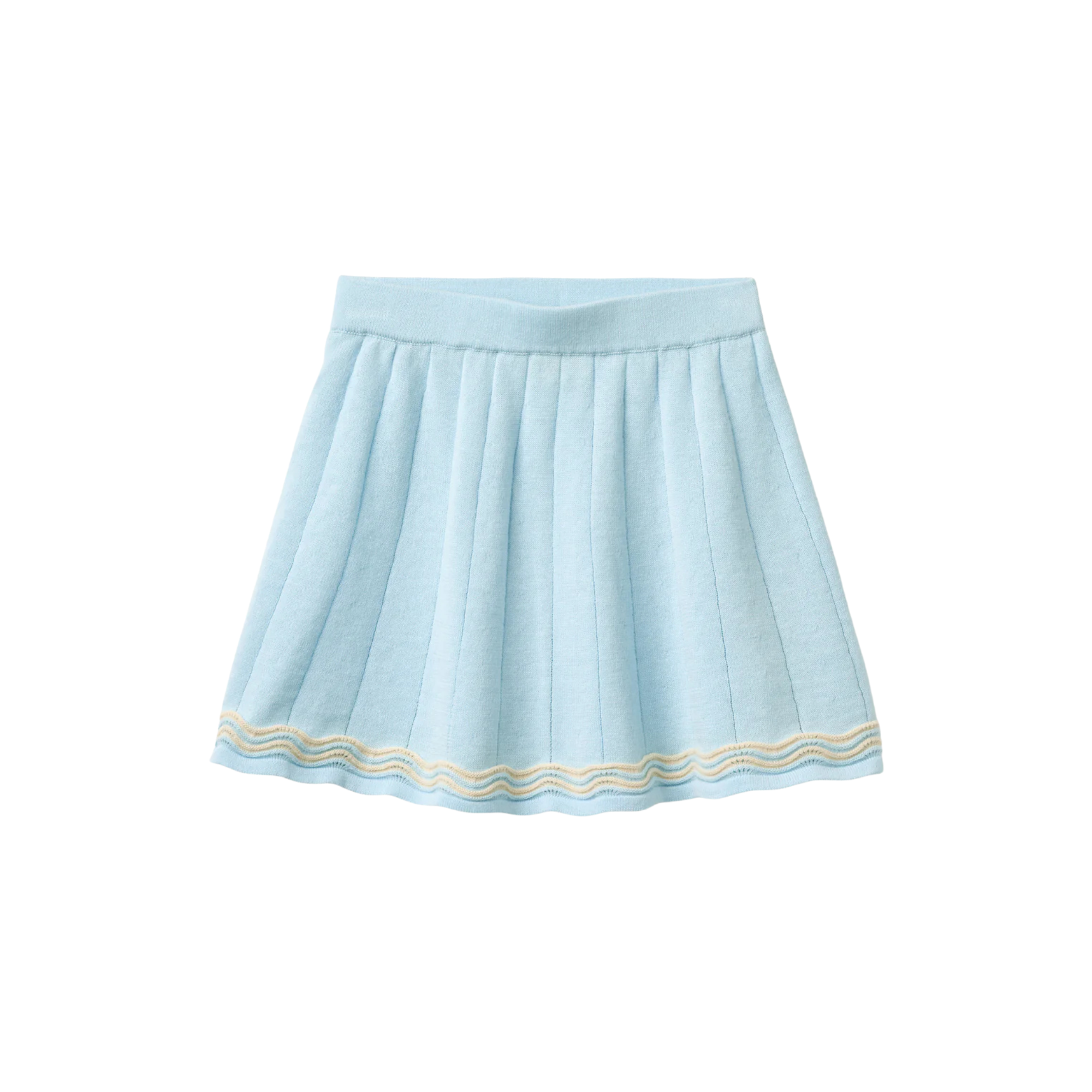 Knitted Tennis Skirt | Ice Blue