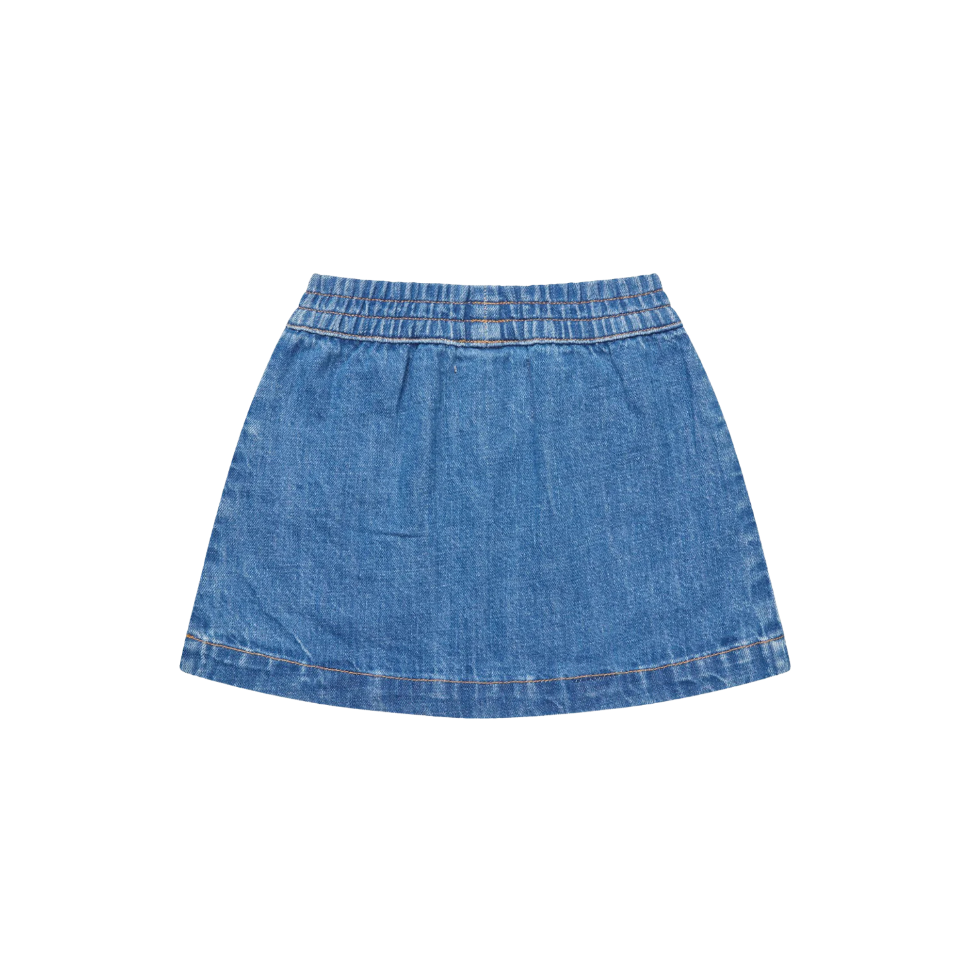 Organic Pocket Skirt | Indigo Blue Washed