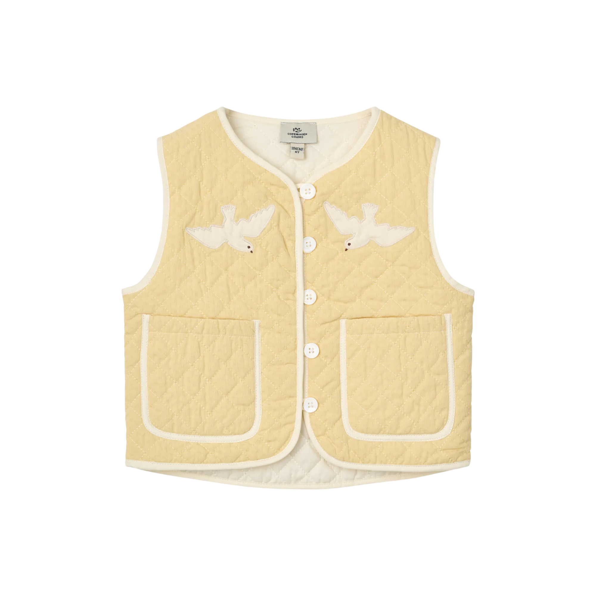 Quilted Vest | Pale Yellow