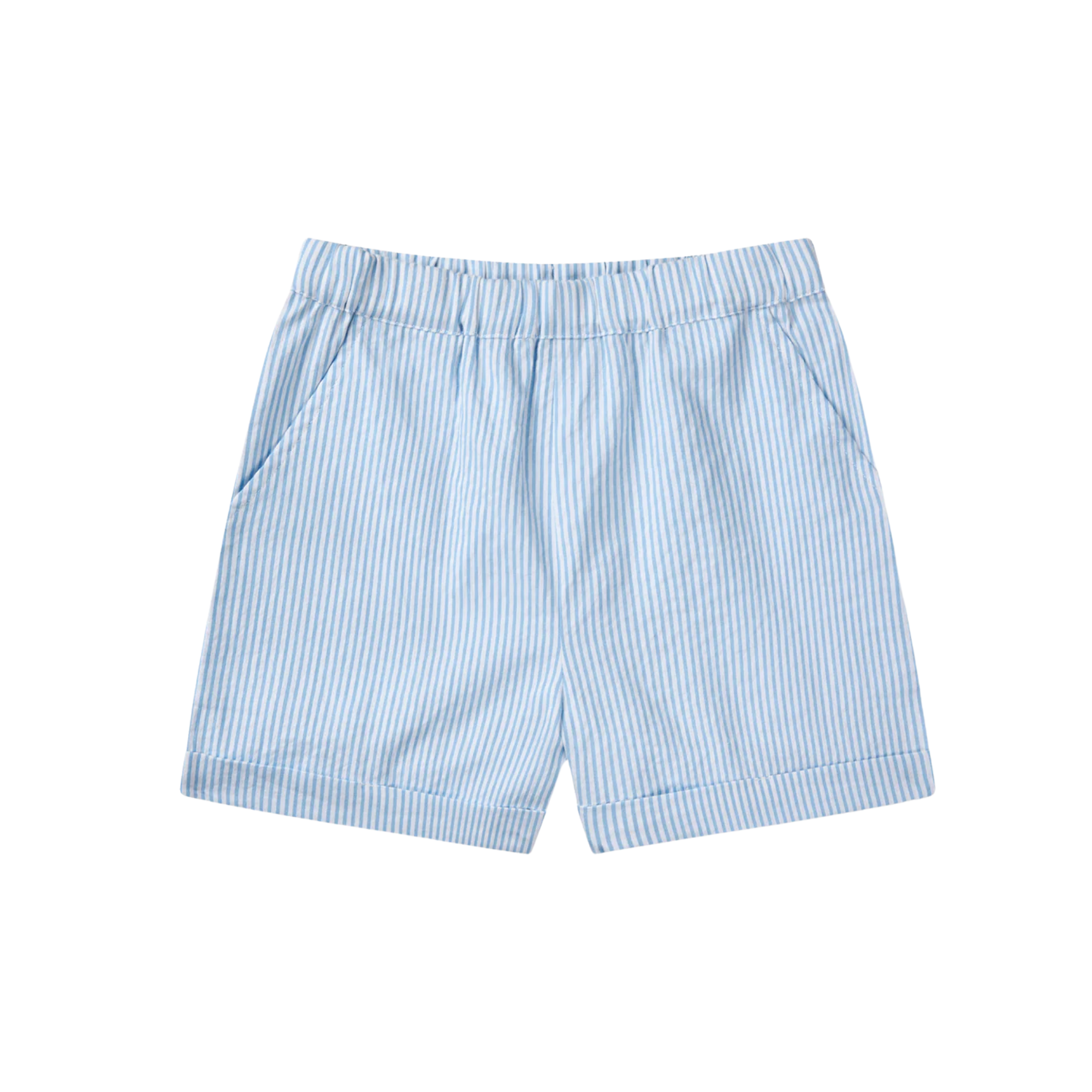 Seersucker Shorts Sporty | Sky Blue