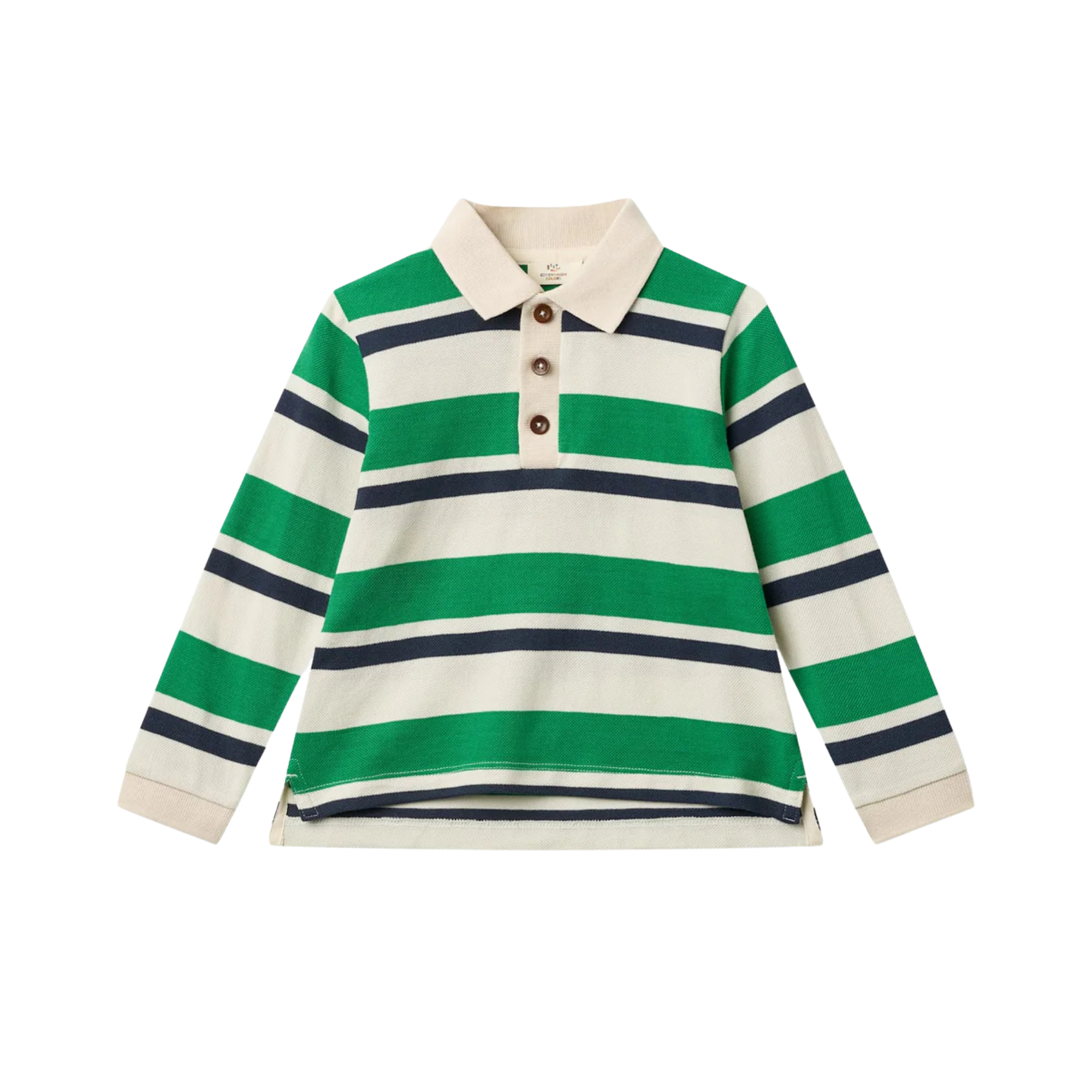 Striped Pique Polo | Green