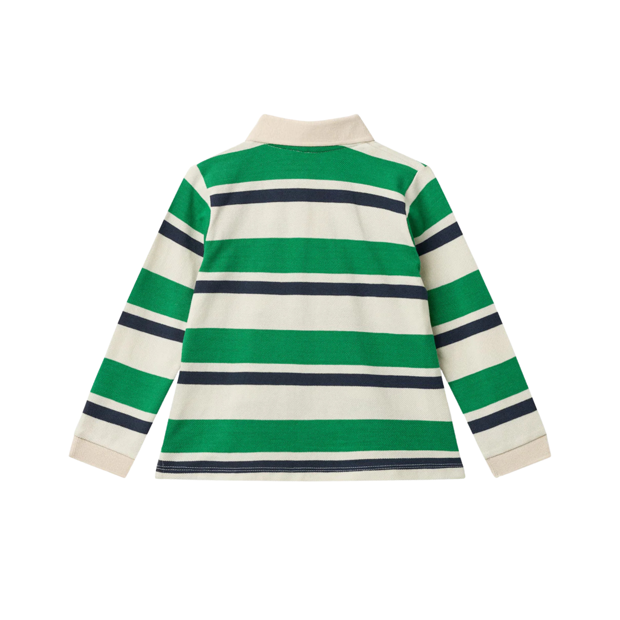 Striped Pique Polo | Green