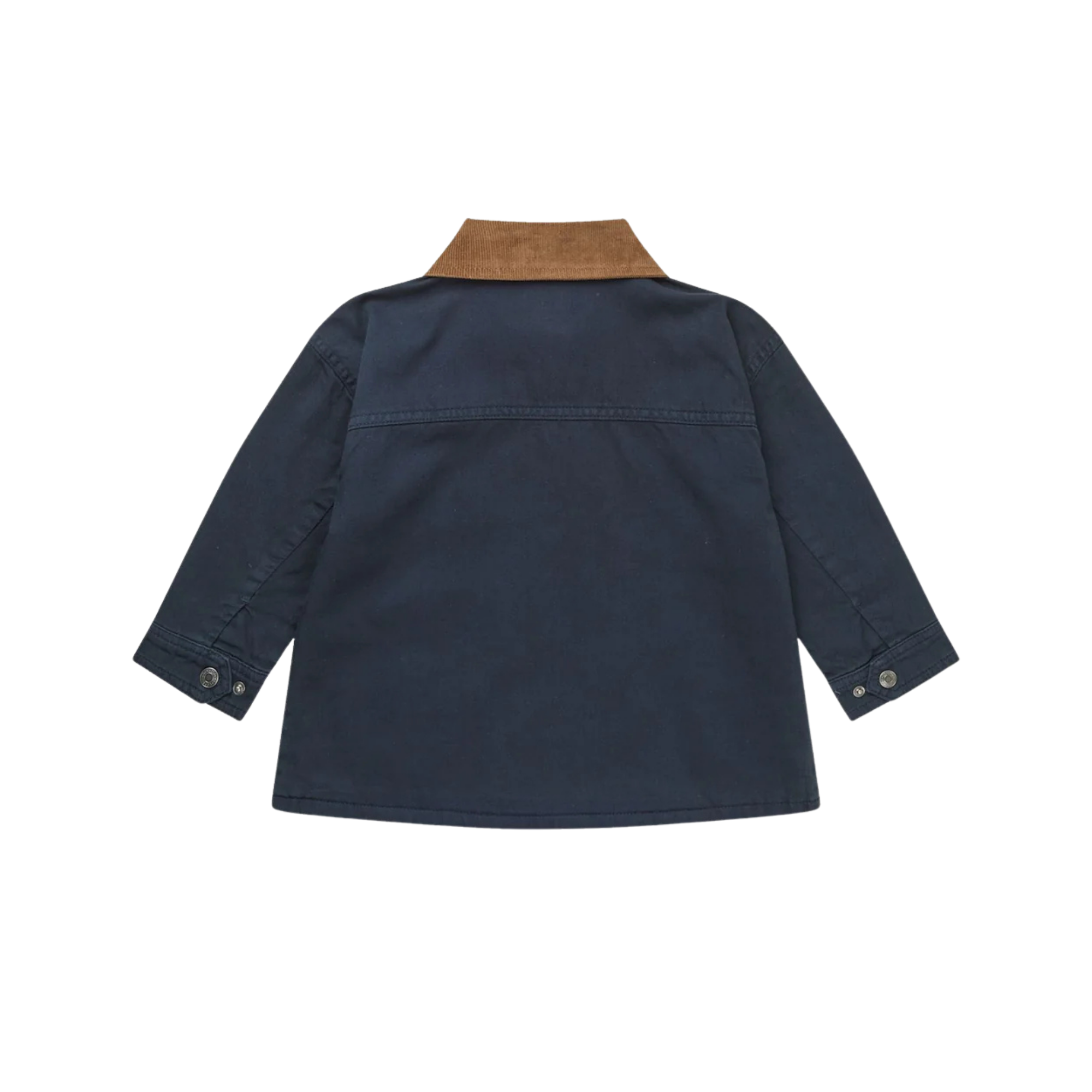 Twill Jacket with Corduroy Collar | Navy