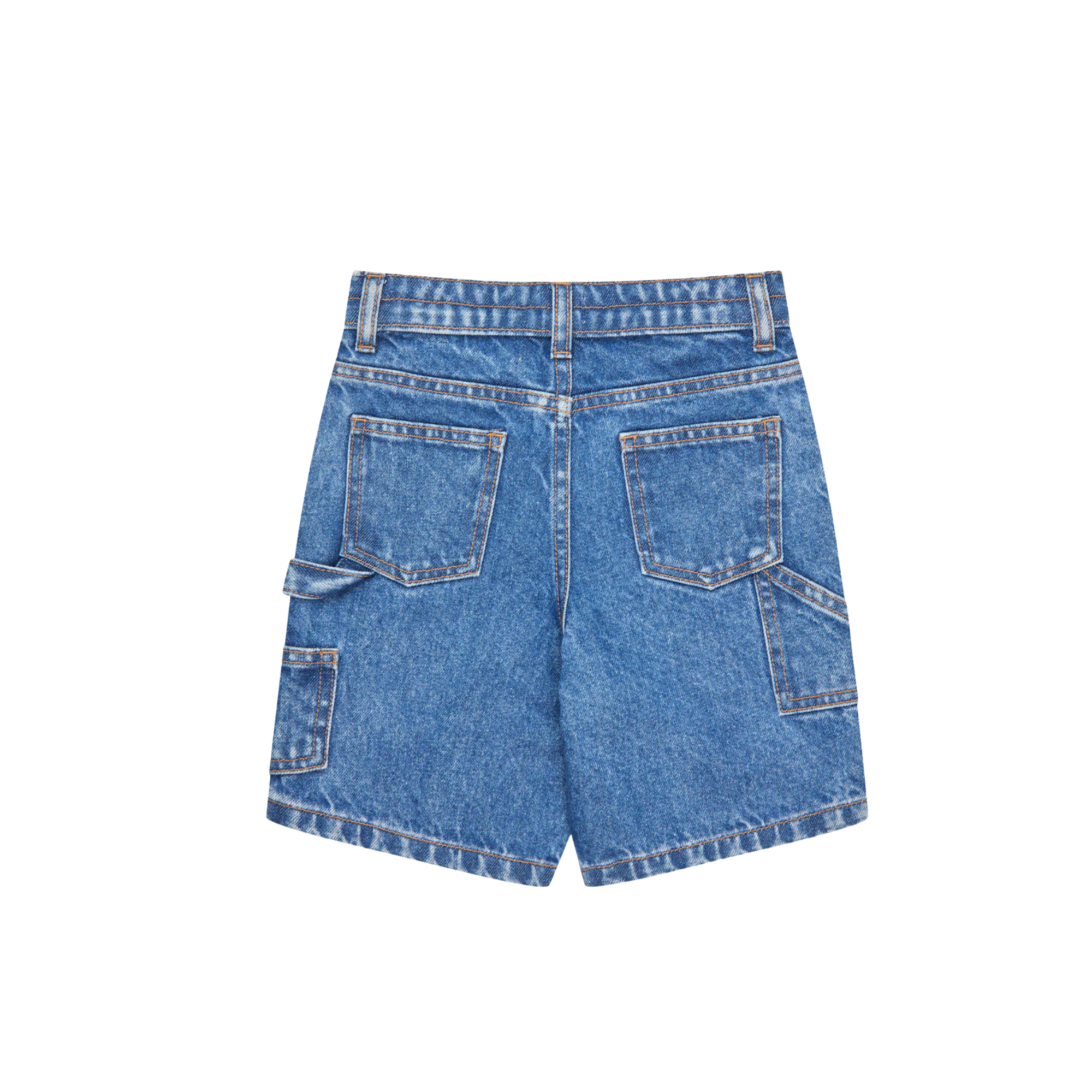Denim Cargo Shorts | Indigo Blue Washed