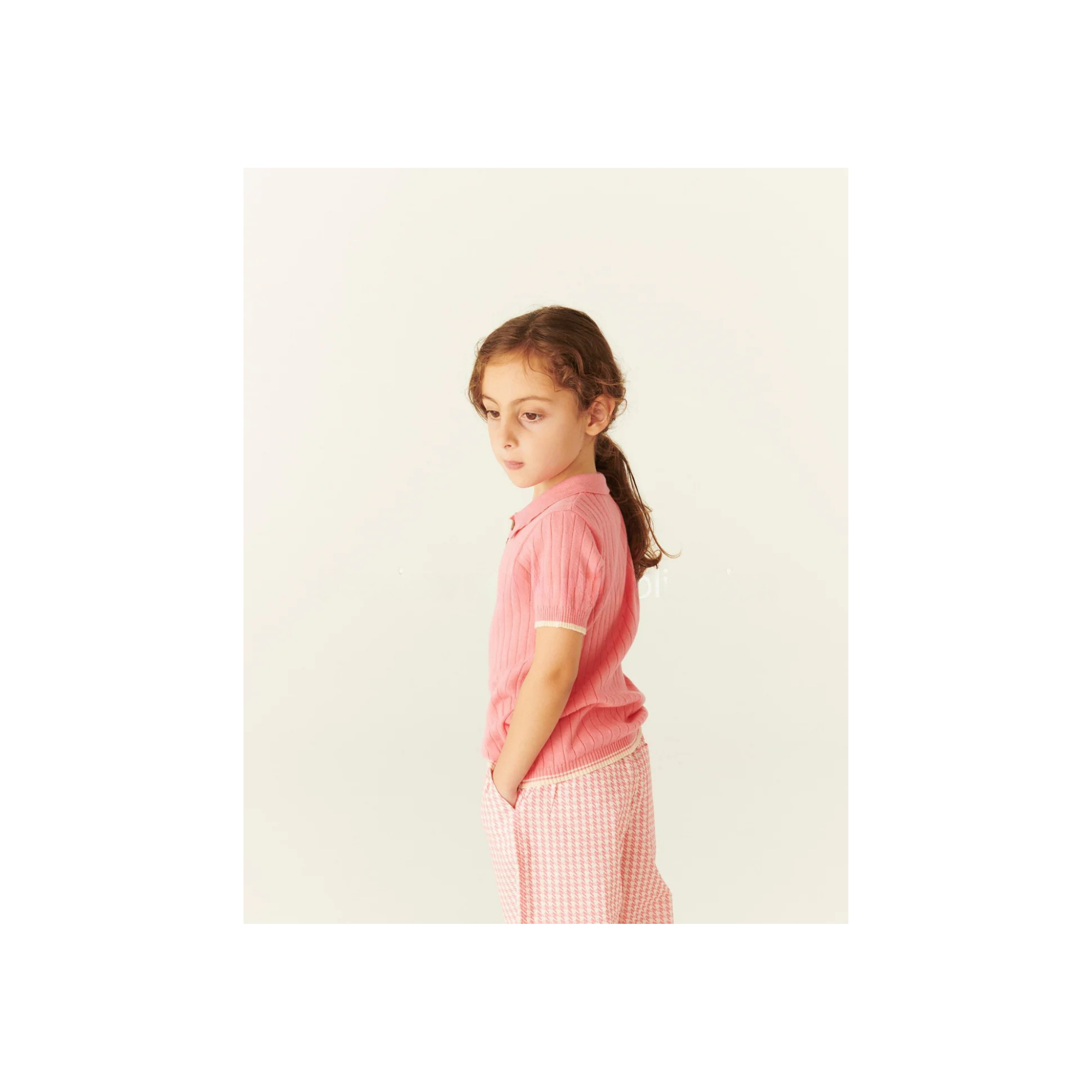 Houndstooth Pants | Pink