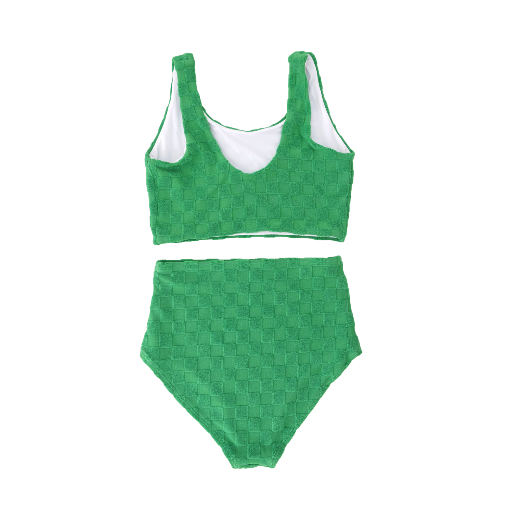 Hamptons Terry Check Two Piece Swimsuit