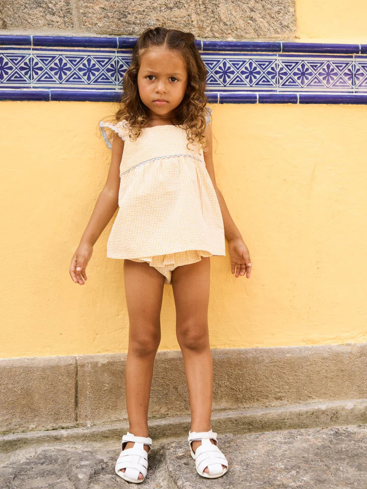 Elicia Baby Summer Set | Yellow Gingham