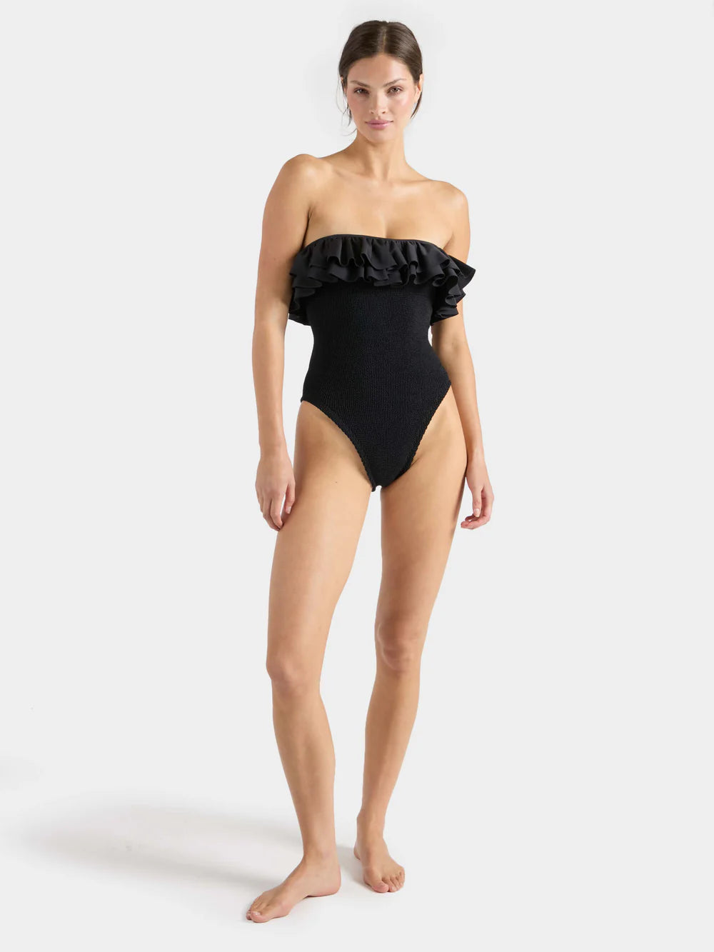 Womens Eloise Frill Swim | Black