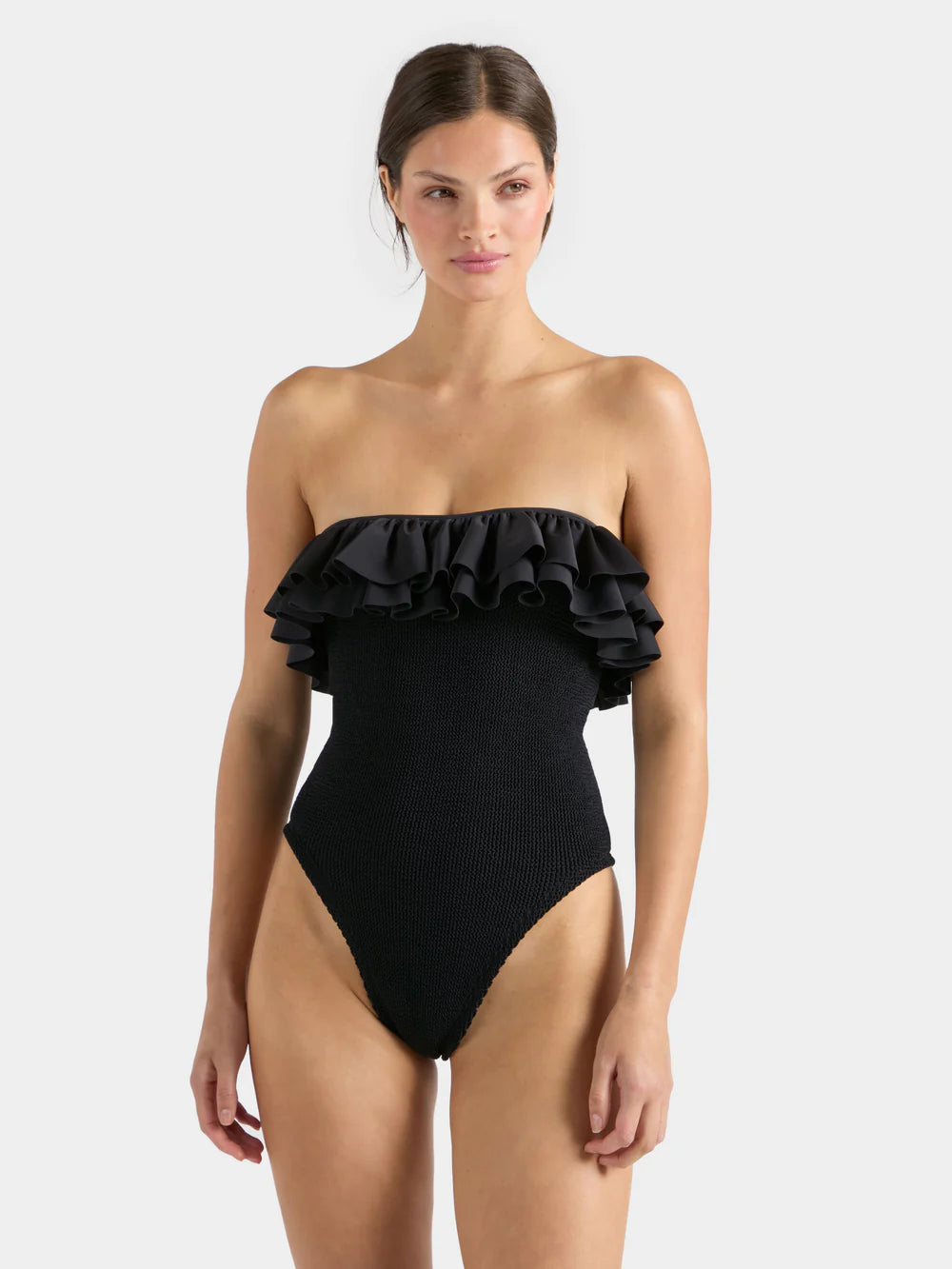 Womens Eloise Frill Swim | Black