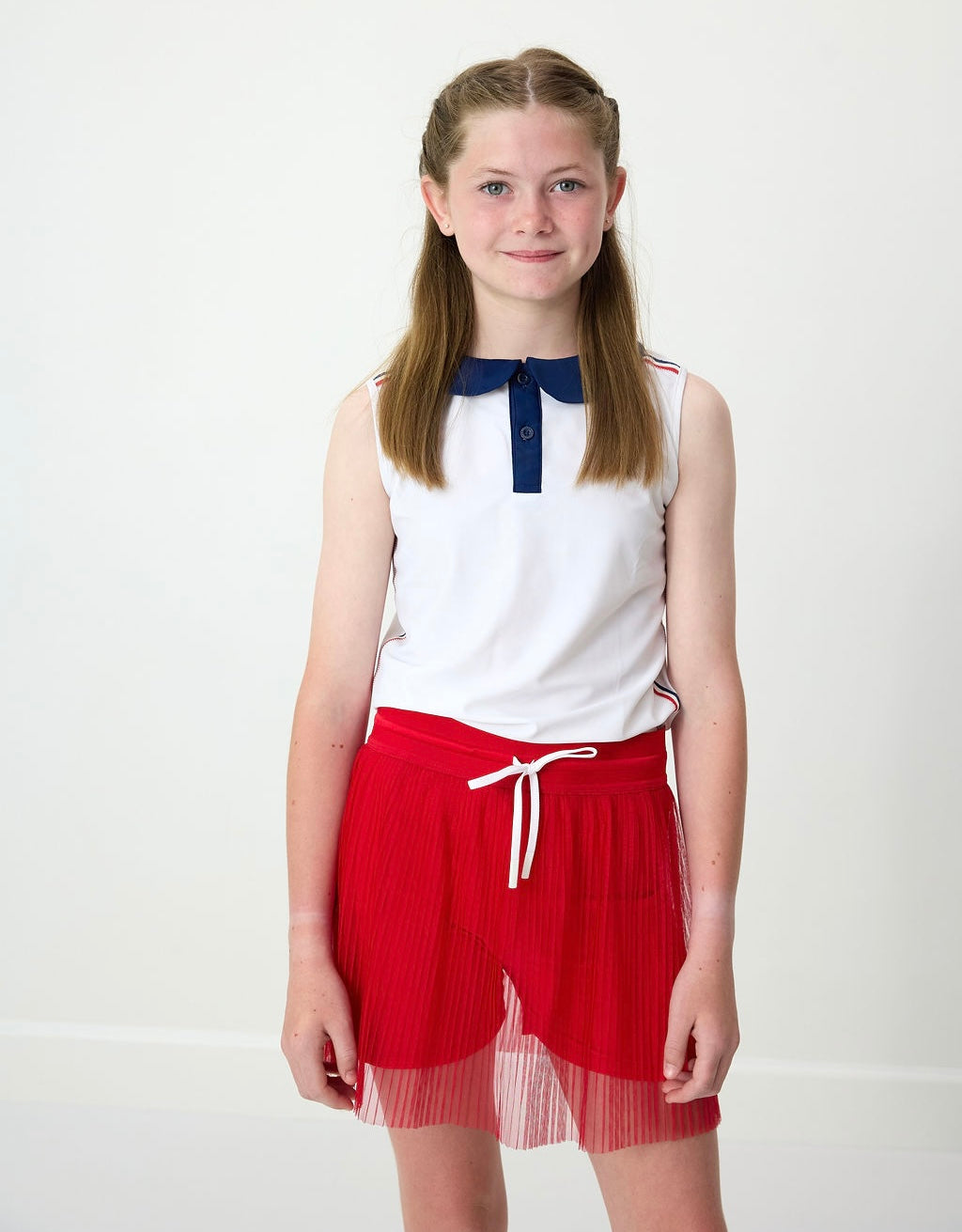 Girls Pleated Skort | Red