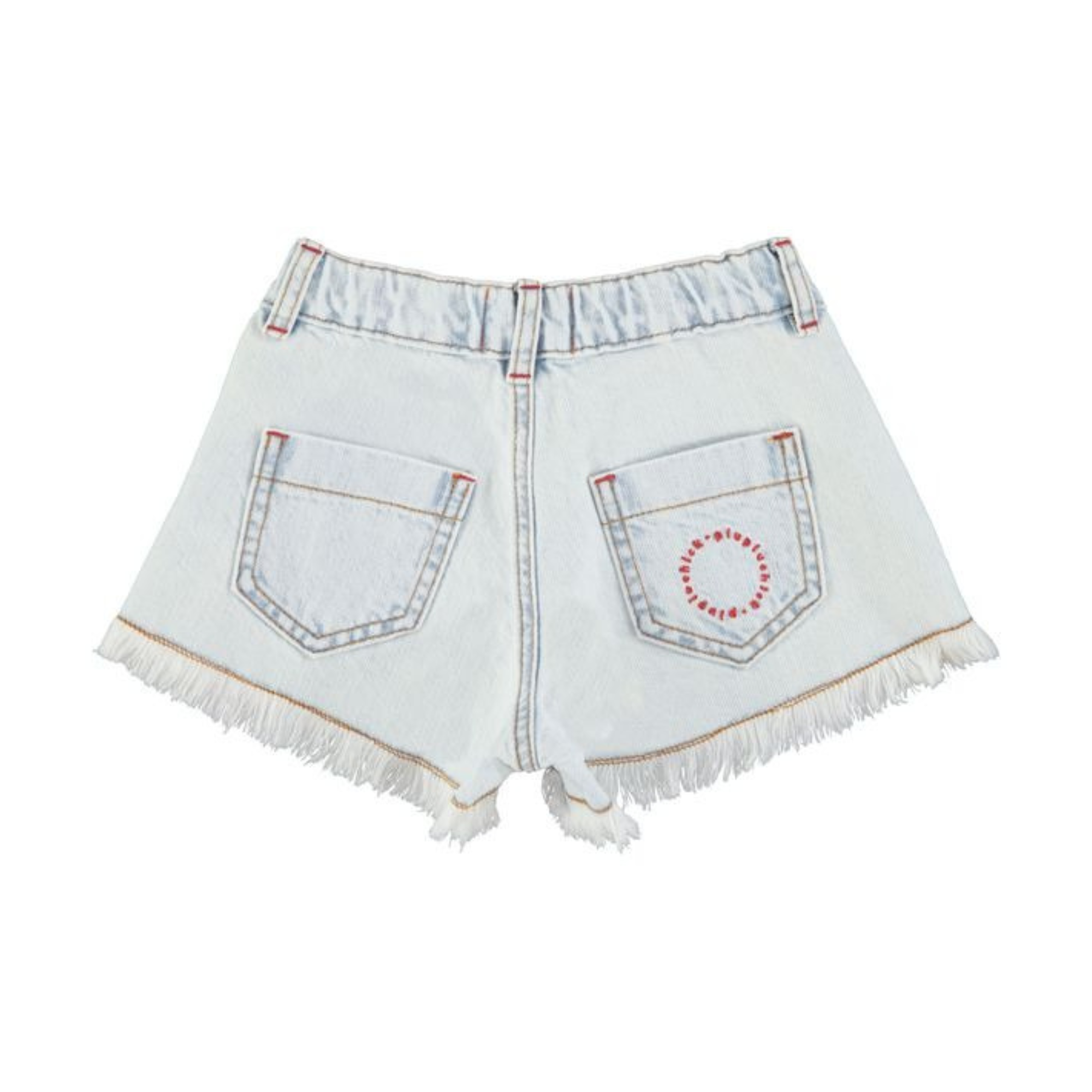 Fringed Shorts | Washed Light Blue Denim