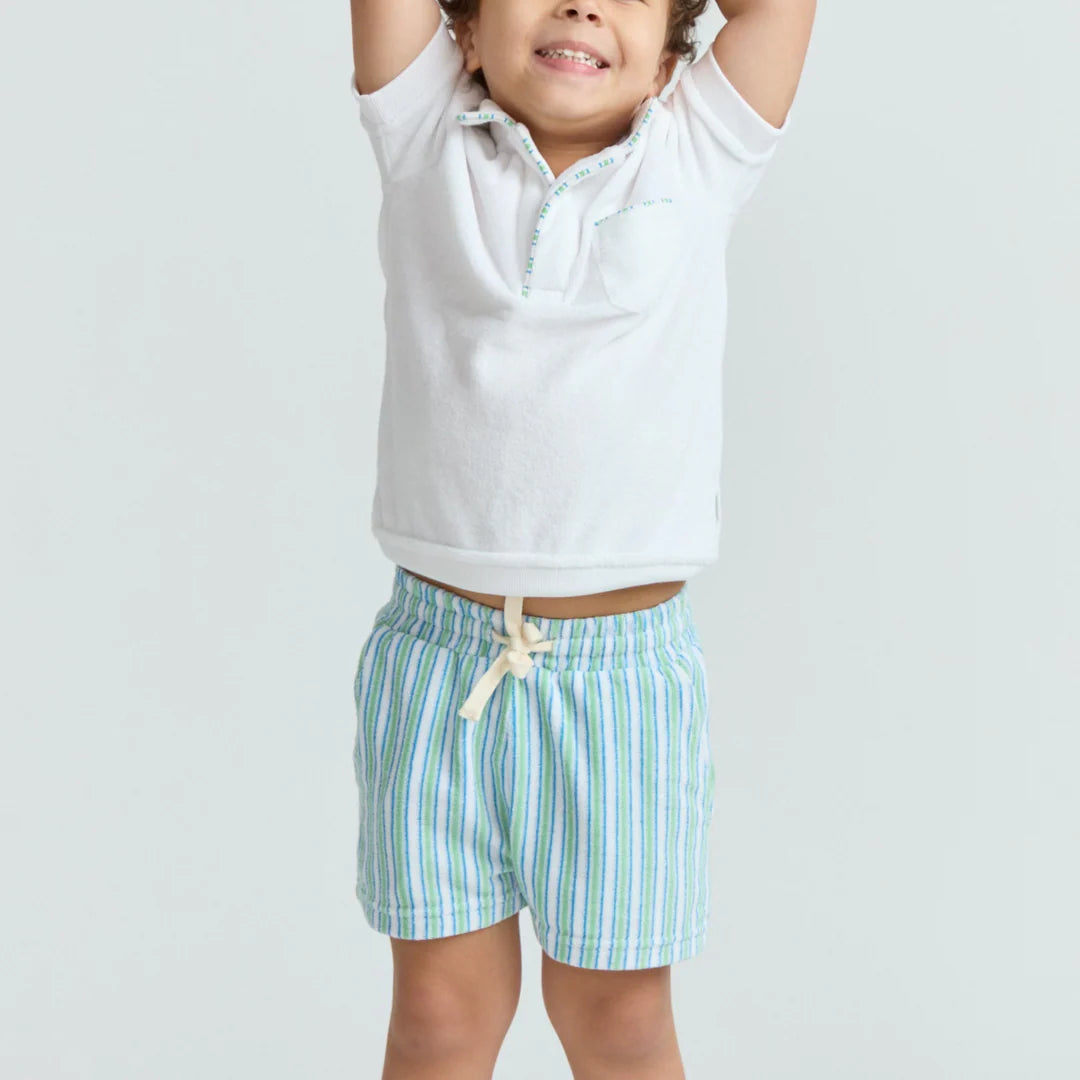 French Terry Short | Tamarin Stripe