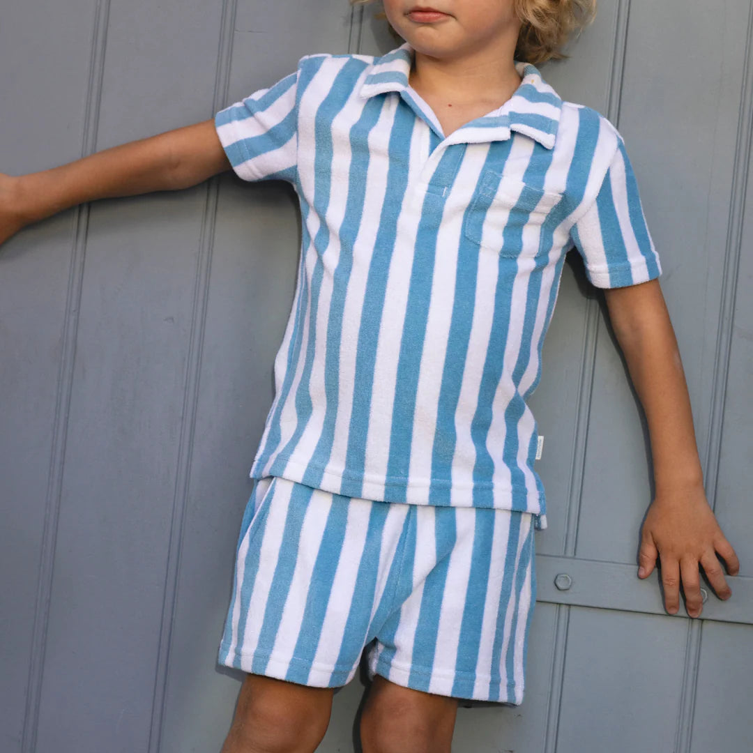 French Terry Polo | Bay Stripe