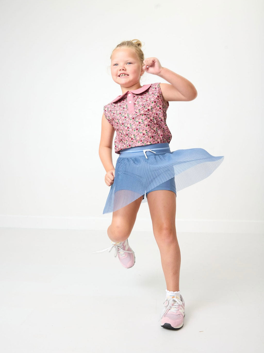 Pleated Skort | Slate