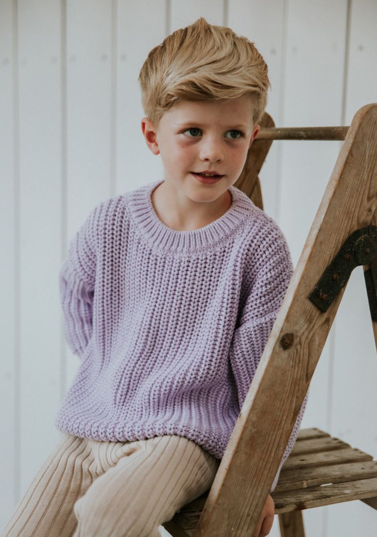 Chunky Knitted Sweater | Lilac