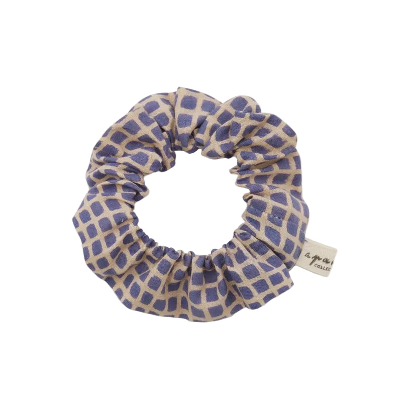 Manjuk Mosaic Scrunchie | Navy Blue