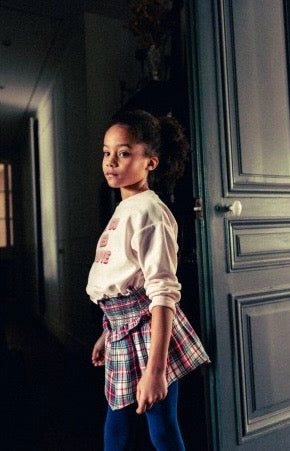 Lira Skirt | Off White/Red