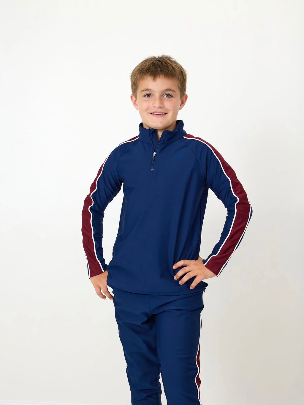 Sideline Half-Zip | Navy/Maroon